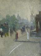 August Neven du Mont Cromwell Road oil on canvas